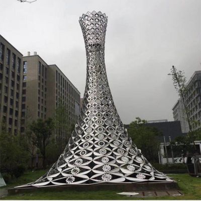 户外广场大型创意不锈钢园林景观摆件