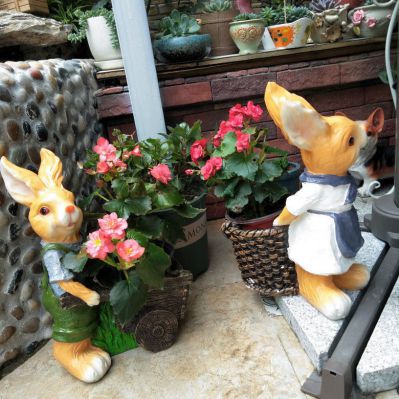户外景观装饰品摆件树脂可爱兔子雕塑