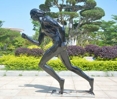 公园林景观玻璃钢抽象跑步运动人物雕塑摆件