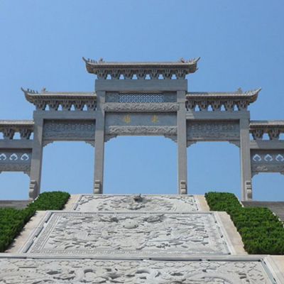 汉白玉石牌坊石雕户外大型牌楼雕塑