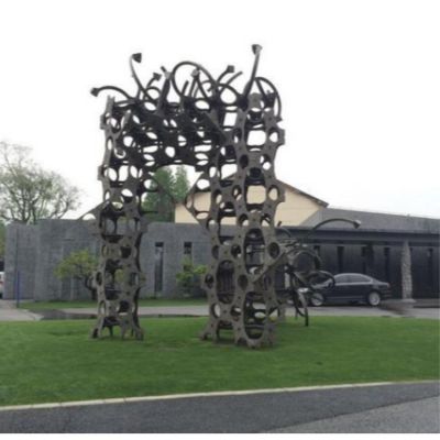 广场草地 摆放不锈钢创意镂空艺术景观雕塑