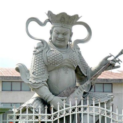 寺庙大型砂石石雕园林佛像景观四大天王雕塑