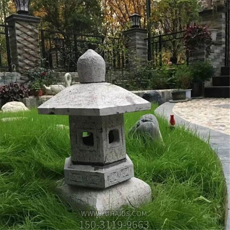 石灯笼日式庭院院草坪酒店地灯石雕石灯摆件雕塑