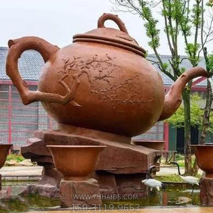 景区景点玻璃钢大型茶壶雕塑