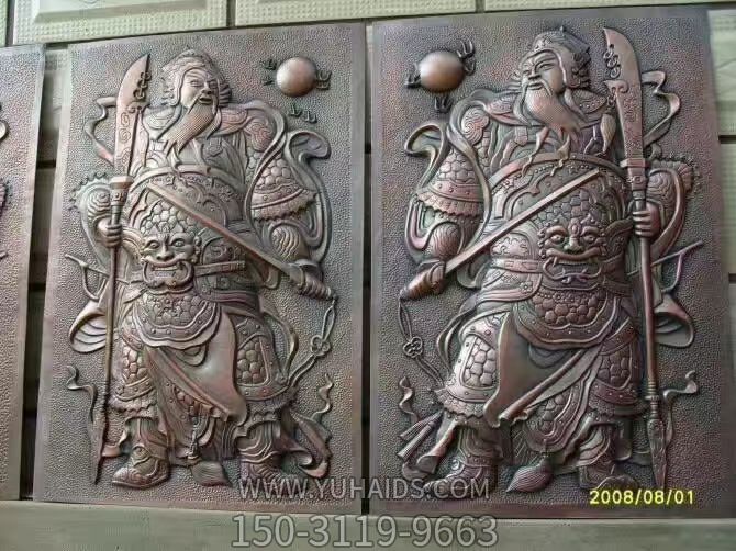 锻铜门神浮雕壁画雕塑
