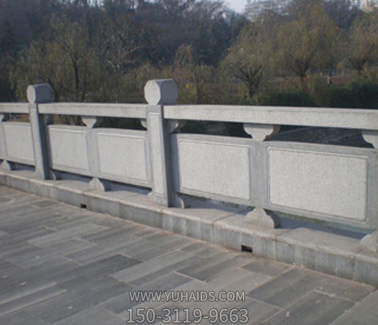 公园现代石桥简易防护栏板雕塑