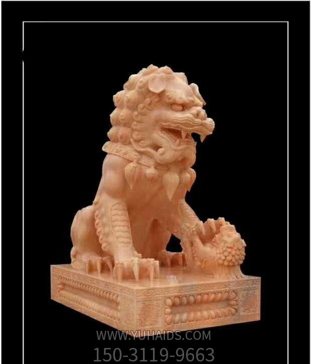黄蜡石公园景区景观狮子雕塑