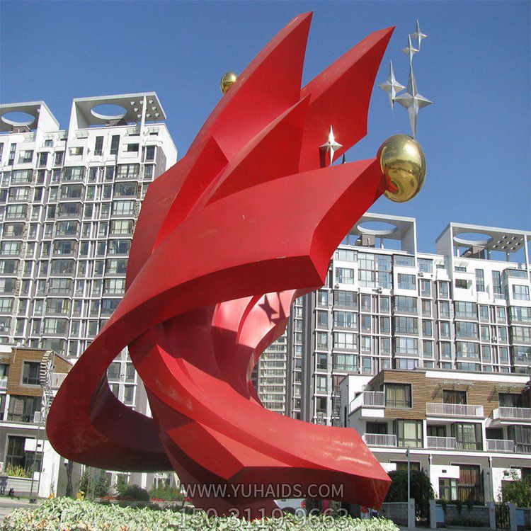 不锈钢抽象艺术户外广场大型景观摆件雕塑