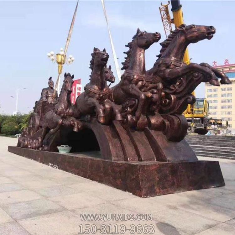 大型马车雕塑，广场马拉车景观雕塑