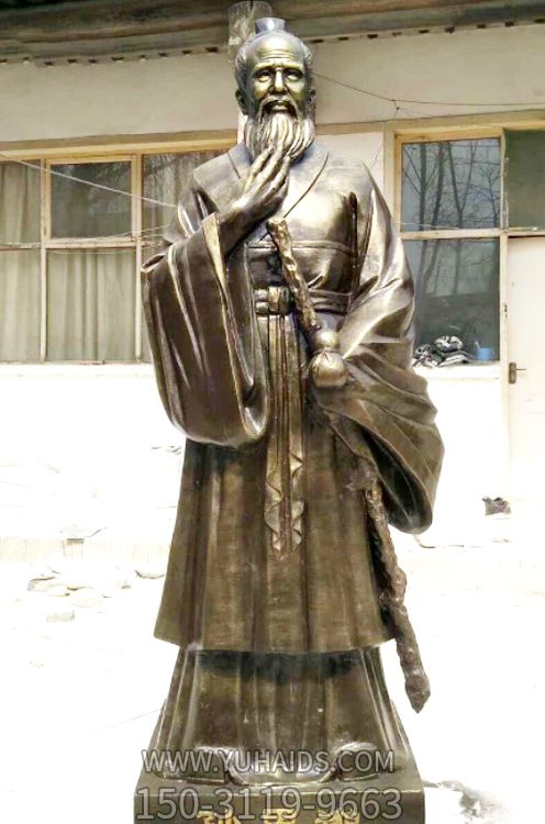 医学院摆放历史名医孙思邈铜雕像雕塑