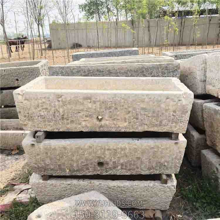 庭院仿古做旧大理石石雕老石槽雕塑