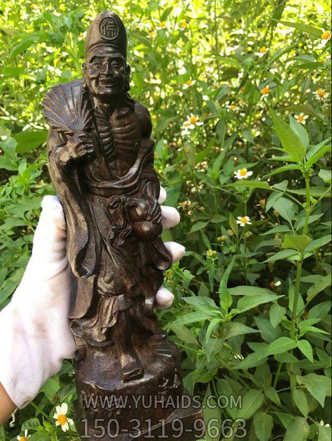 公园不锈钢铜雕仿真人物摆件济公雕塑