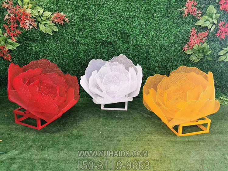 不锈钢彩绘园林大型景观摆件雕塑