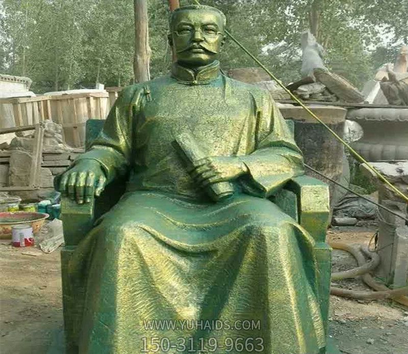 校园铜雕杰出的无产阶级革命家李大钊雕塑