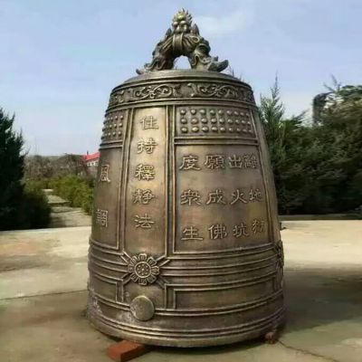 大型寺庙铜雕铜钟雕塑