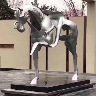 抽象户外园林景观抽象动物马雕塑