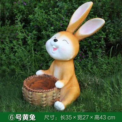 兔子雕塑-小区摆放玻璃钢喷漆兔子雕塑