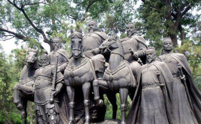 景区广场唐朝军事家领兵打仗李世民青铜雕塑
