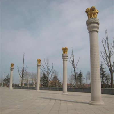 大理石石雕园林景观广场大型文化柱雕塑