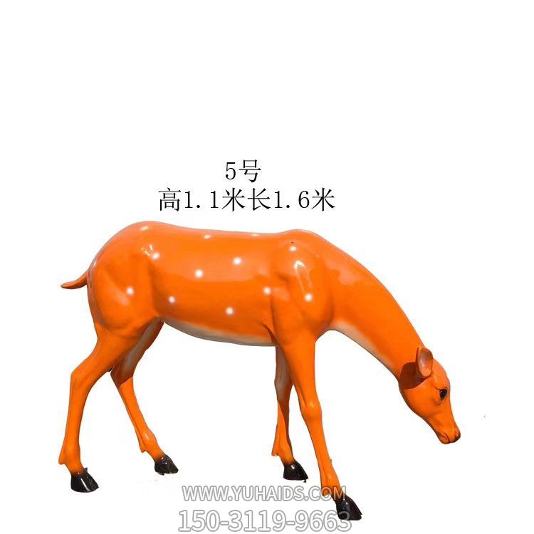 玻璃钢户外园林景观梅花鹿雕塑