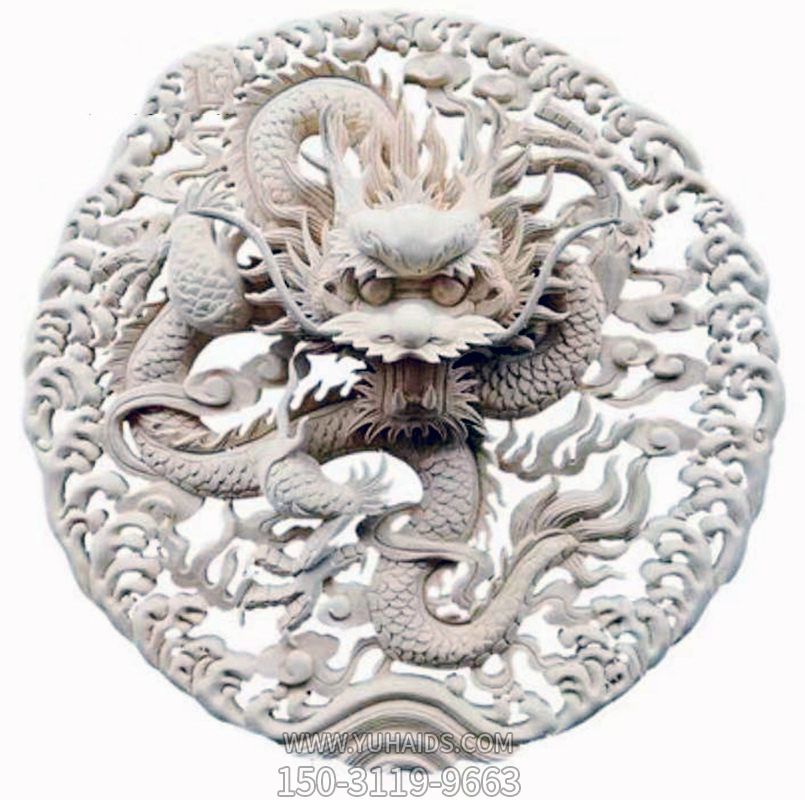 祠堂大门口用的龙纹浮雕装饰雕塑