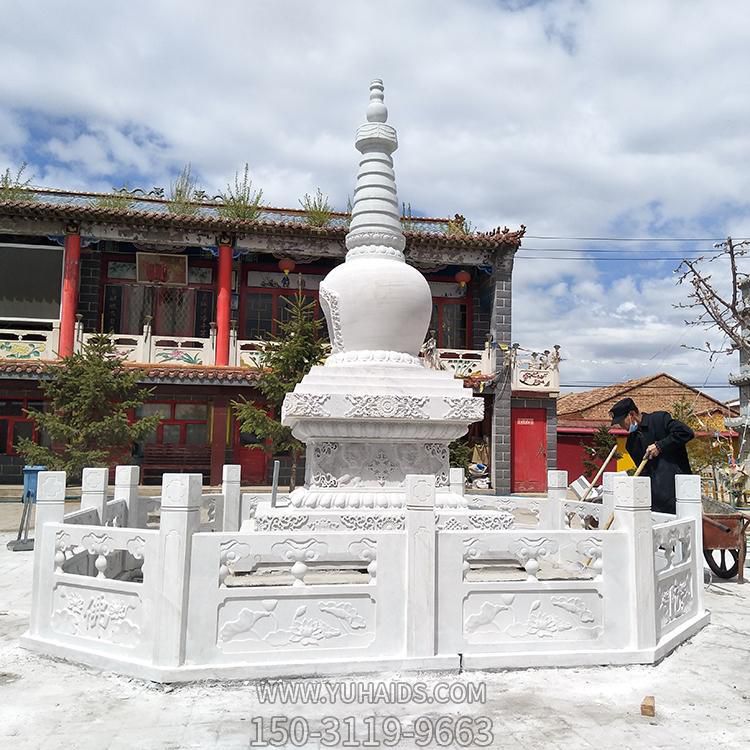 寺庙宗教大型石雕舍利塔雕塑