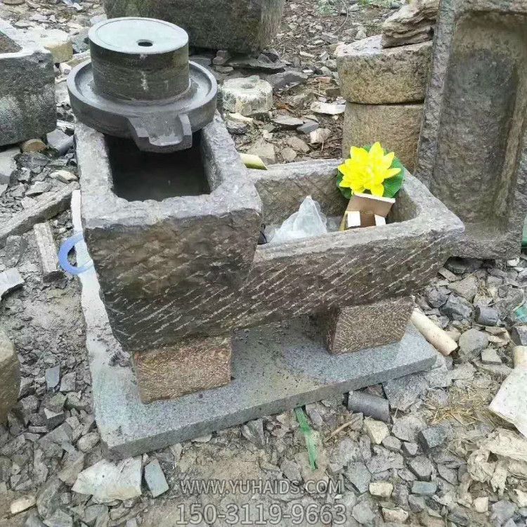 大理石石雕仿古做旧的水槽雕塑