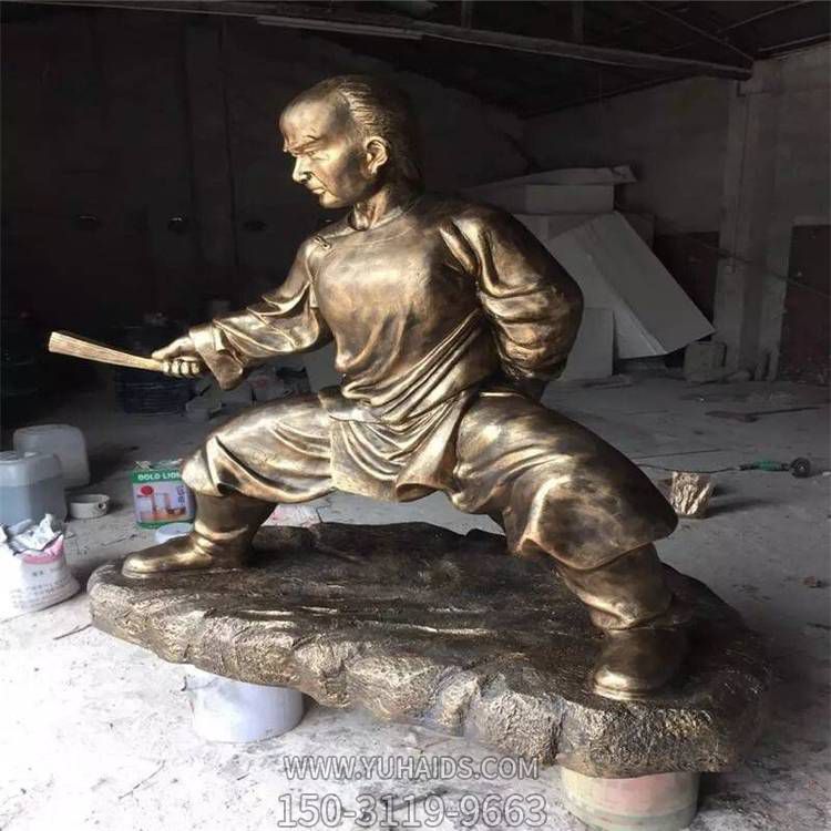 景区园林玻璃钢仿铜人物雕塑
