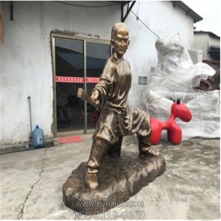 玻璃钢仿铜园林景观人物摆件雕塑