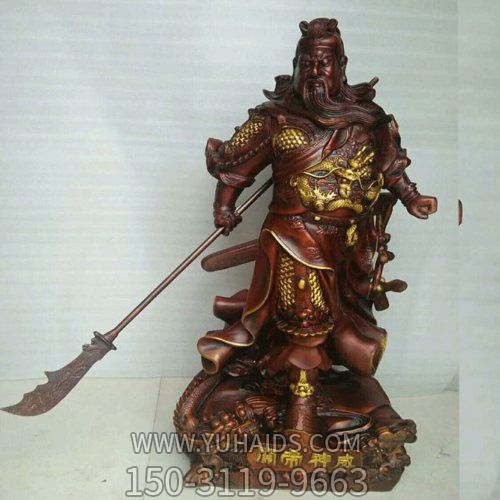 铜雕户外园林景观武财神雕塑