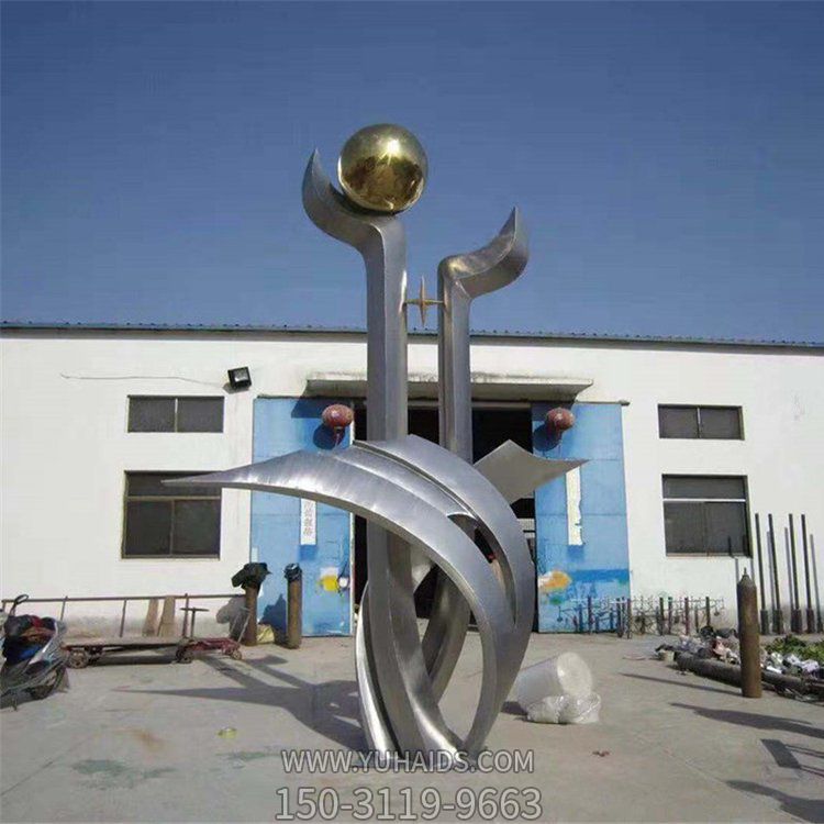 不锈钢拉丝抽象希望主题学院广场小品雕塑