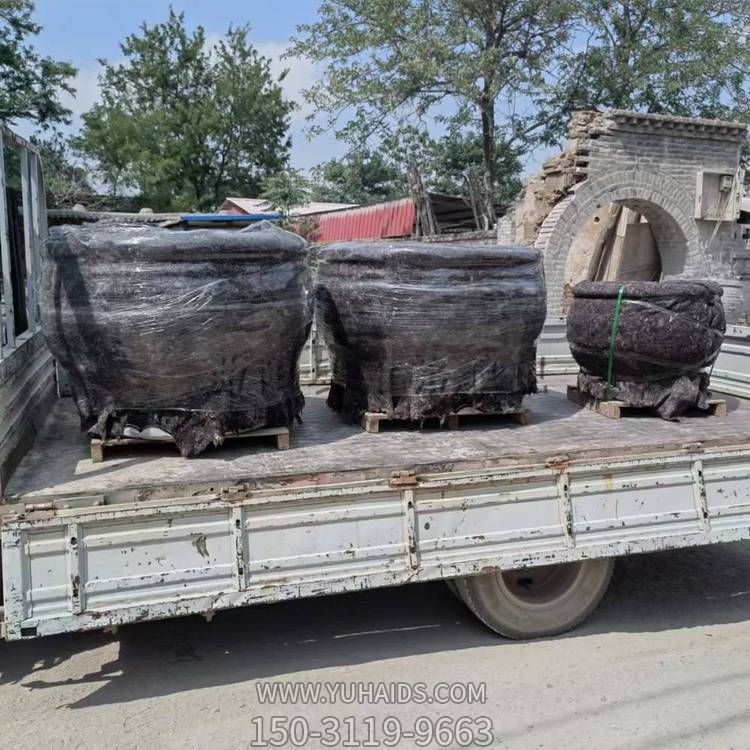 仿古做旧景观老石槽雕塑