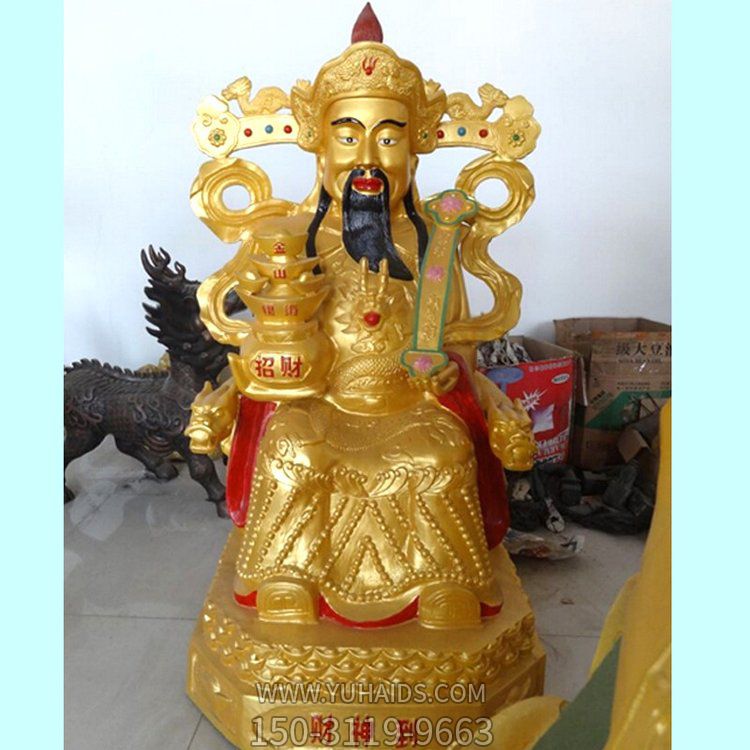 大型家居供奉铜雕财神雕塑