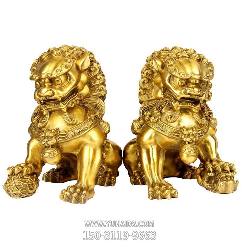 不锈钢仿黄铜创意浮雕招财狮子雕塑