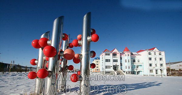 庭院校园抽象不锈钢树雕塑
