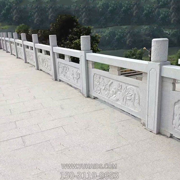 汉白玉栏杆 寺庙青石栏板别墅 河道桥梁大理石围栏雕塑