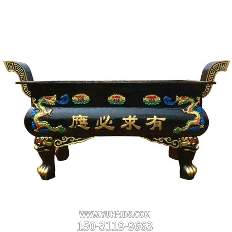 庙宇宗祠烧纸祭祀平口长形香炉雕塑