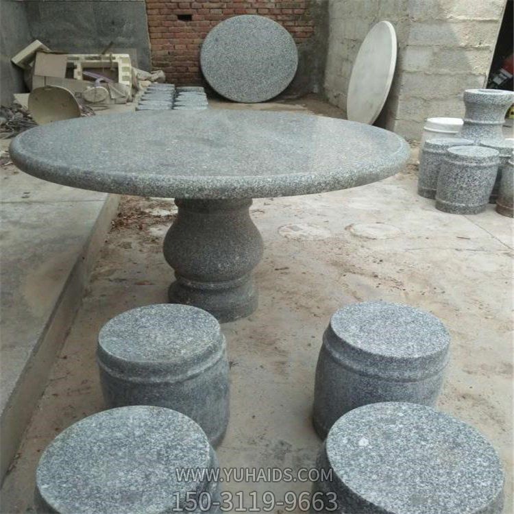 公园乘凉休息大理石砂石石雕石桌石雕雕塑