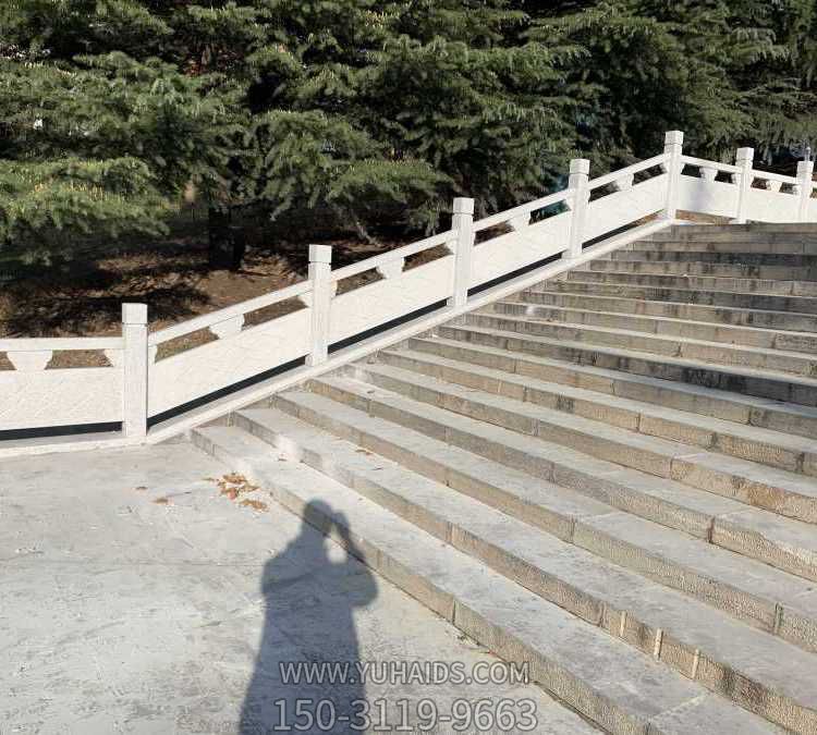 景区寺院楼梯台阶装饰汉白玉雕刻防护扶手栏杆雕塑