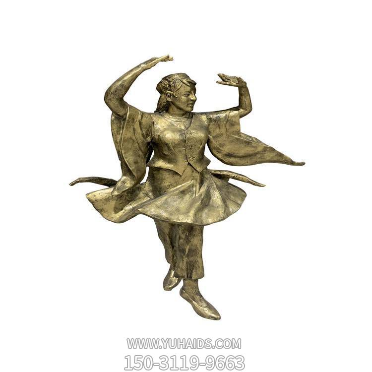 铜雕跳舞的少数民俗人物雕塑
