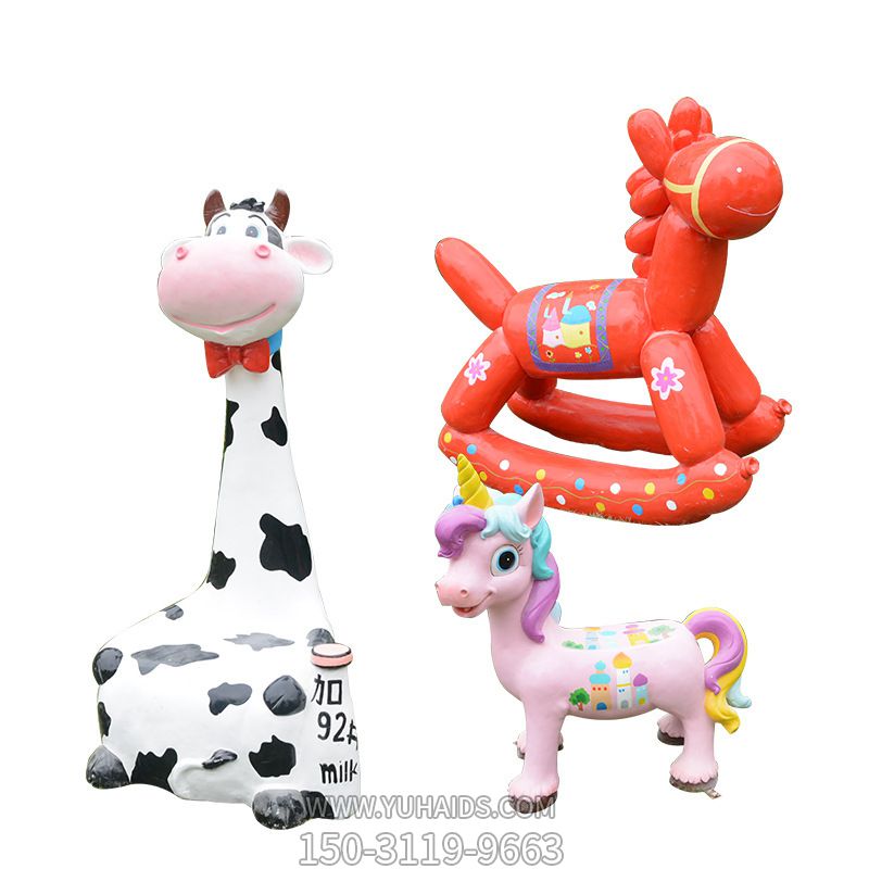 卡通玻璃钢商业街摆放动物坐凳美陈摆件户外树脂雕塑工艺品