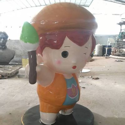 幼儿园玻璃钢卡通人物美陈摆件