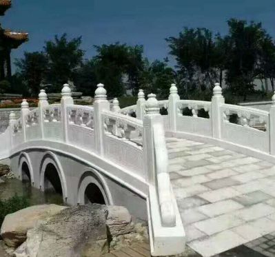 景区园林景观汉白玉石桥雕塑