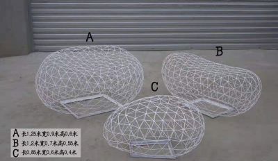 不锈钢抽象镂空照明仿鸟巢装饰品天鹅雕塑