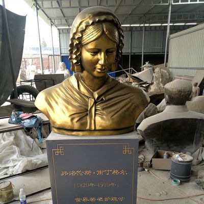 玻璃钢仿铜胸像著名护理事业创始人南丁格尔雕塑
