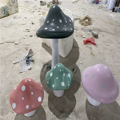 玻璃钢蘑菇造型雕塑