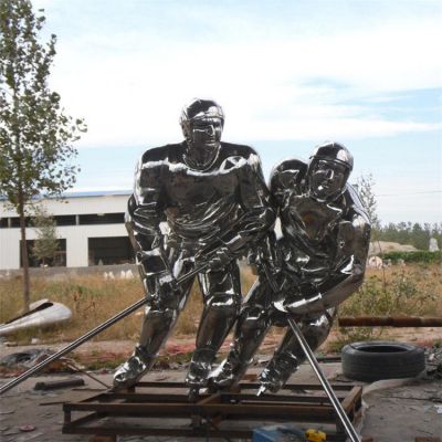 体育钢不锈钢抽象运动人物雕塑
