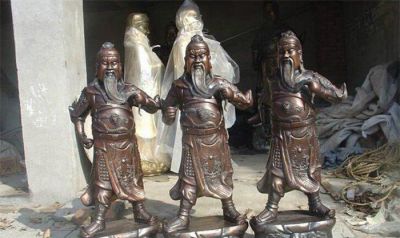 不锈钢仿铜家居镇宅关公雕塑