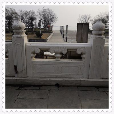 公园汉白玉大理石浮雕栏杆