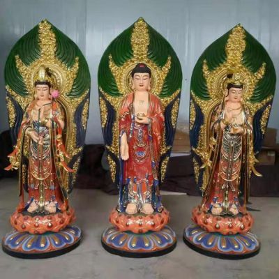 寺庙玻璃钢彩绘供奉菩萨十八罗汉雕塑